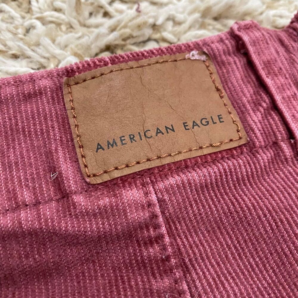 American Eagle Outfitters Corduroy Hi-Rise A-Line Mini Skirt Red Size 0 Long NWT - Picture 6 of 11
